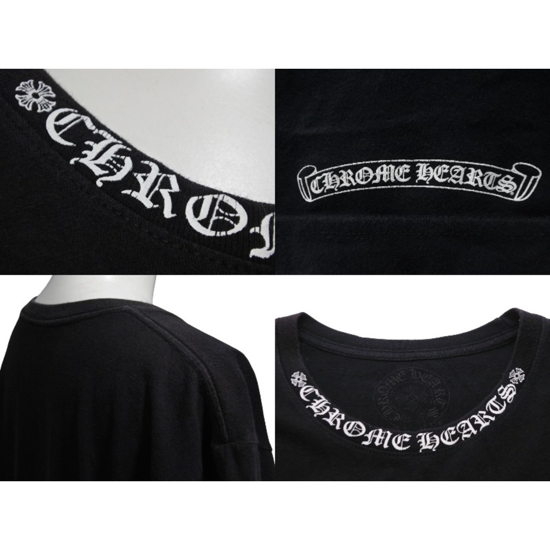 CHROME HEARTS クロムハーツ Necklogo ネックロゴ 半袖Ｔシャツ ブラック サイズM 良品  55326 6