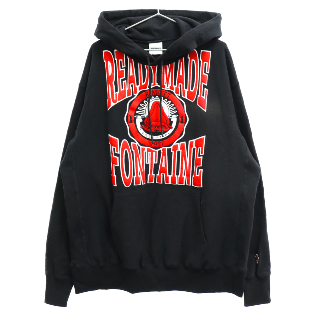 READY MADE レディメイド HOODIE R.MUTT カレッジロゴ スウェットパーカー RE-CO-BK-00-00-195 ブラック