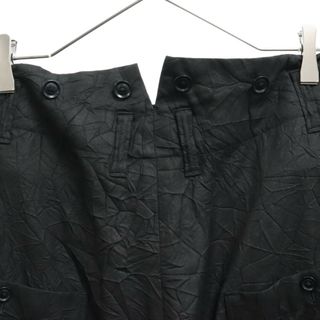 Yohji Yamamoto POUR HOMME ヨウジヤマモトプールオム HG-P97-906 ポリレーヨン ワッシャー しわ加工 ワイド サルエルパンツ ネイビー系 3