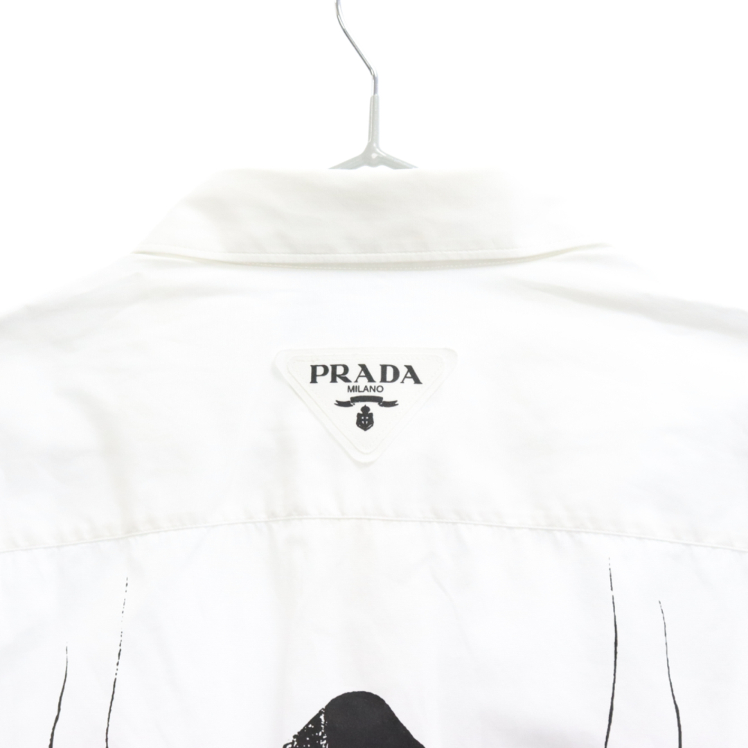 PRADA プラダ ストライプドレスシャツ ブルー×ホワイト 39