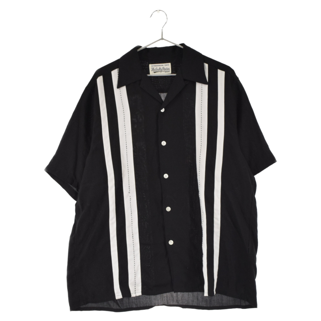 WACKO MARIA ワコマリア TWO-TONE 50'S SHIRT 半袖シャツ 開襟シャツ 開襟 ブラック/ホワイト S