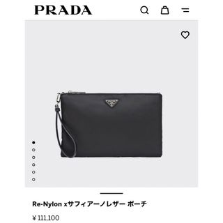 PRADA Re-Nylon x サフィアーノレザーポーチ