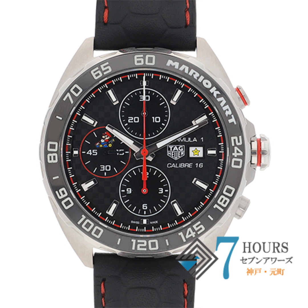 【117635】TAG HEUER タグホイヤー  CAZ201E.FC6517 フォーミュラ1 × マリオカート ブラックダイヤル SS/CE/表レザー/裏ラバー 自動巻き ギャランティーカード 純正ボックス 腕時計 時計 WATCH メンズ 男性 男 紳士 【未使用品】