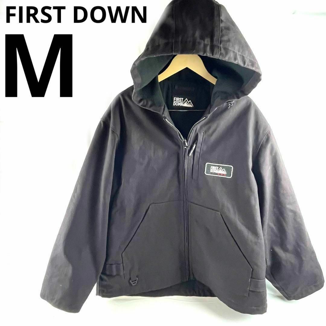 【美品】FIRST DOWN ファーストダウン フーデッドジャケット M | フリマアプリ ラクマ