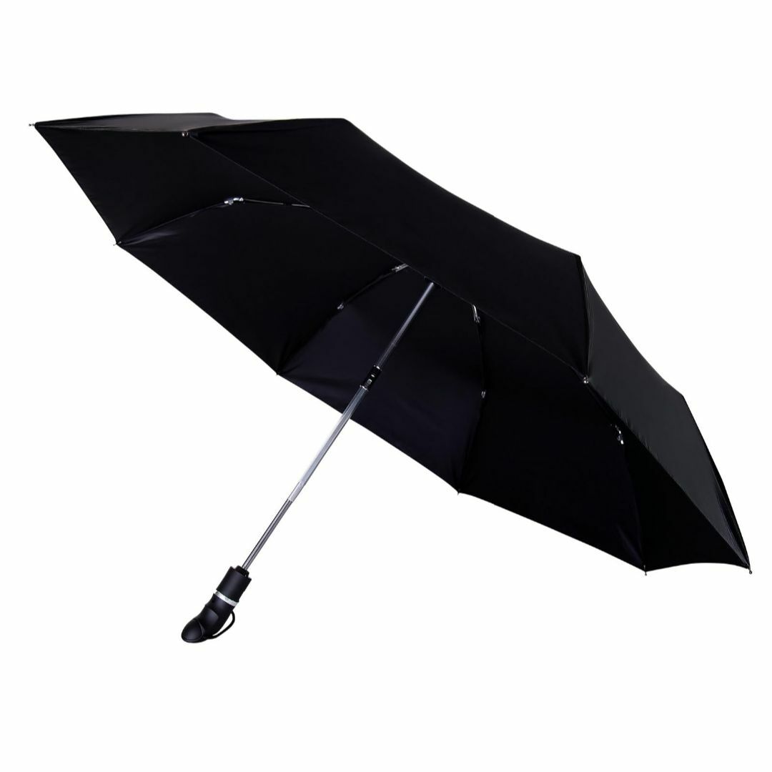 【色: ブラック】Ｒａｐｌｕ 大きい 丈夫 軽量 折りたたみ傘 日傘 ワンタッチ