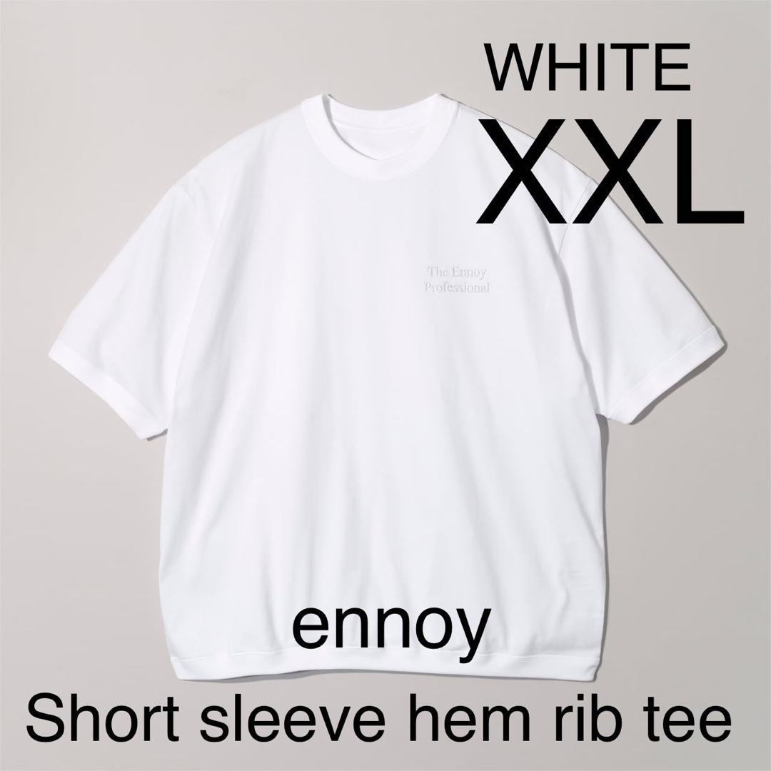 ENNOY Short sleeve hem rib tee WHITE XXL | フリマアプリ ラクマ