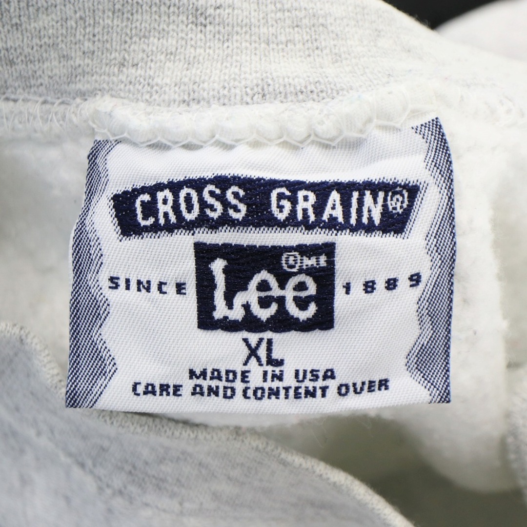 Lee(リー)の90年代 USA製 Lee リー 企業ロゴ スウェット KPMG グレー (メンズ XL) 中古 古着 O5468 メンズのトップス(スウェット)の商品写真