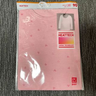 ユニクロ(UNIQLO)のユニクロ　ヒートテック　90cm ピンク　ハート(下着)