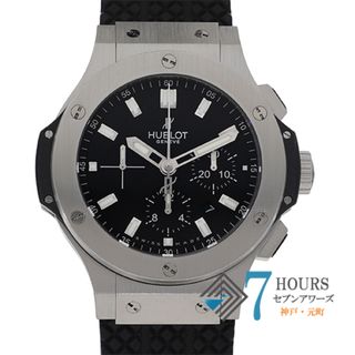 ウブロ(HUBLOT)の【117214】HUBLOT ウブロ  301-SX.1170.RX ビッグバン スチール クロノ ブラックダイヤル SS/ラバー 自動巻き ギャランティーカード 純正ボックス 腕時計 時計 WATCH メンズ 男性 男 紳士【中古】(腕時計(アナログ))