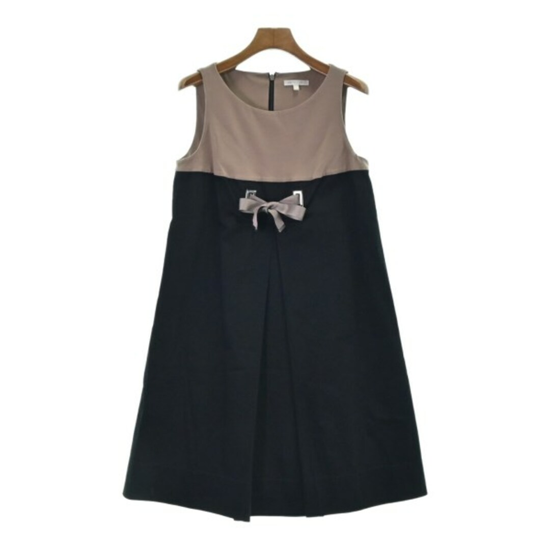 PAULE KA ポールカ ワンピース 36(XS位) ベージュx黒 【古着】 PAULE KA ポールカ ワンピース 36(XS位) ベージュx黒 【古着】