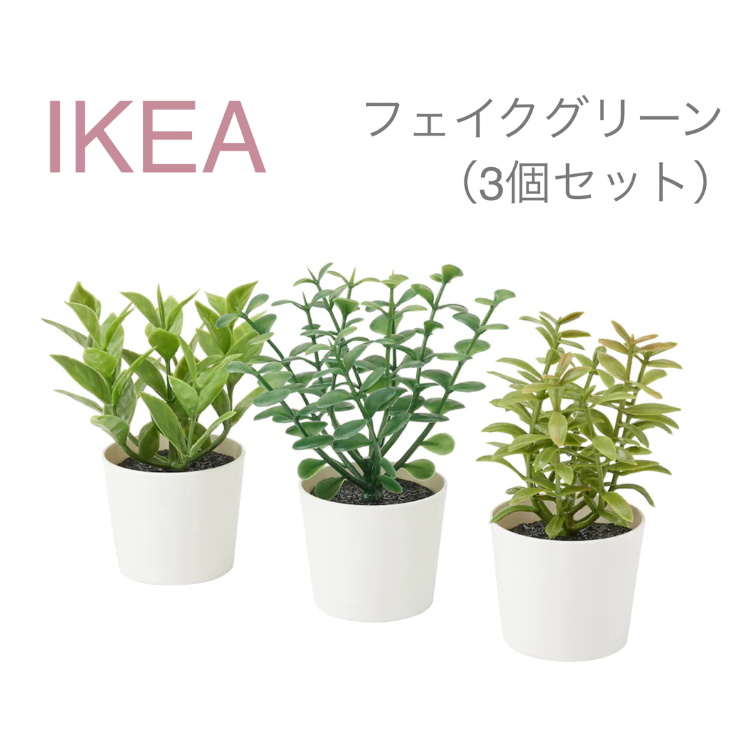 IKEA(イケア)の【新品】IKEA イケア フェイクグリーン ハーブ 3個セット（フェイカ） インテリア/住まい/日用品のインテリア小物(その他)の商品写真