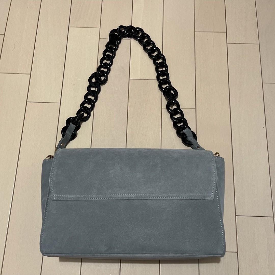 美品　chiiiibag チェーンショルダー　グレー　チーバッグ