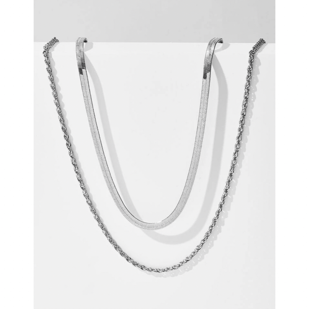 ZARA(ザラ)の【W chains necklace】#071 S925 レディースのアクセサリー(ネックレス)の商品写真