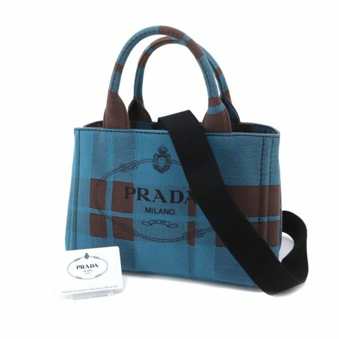 プラダ PRADA カナパ 2WAYバッグ トートバッグ ハンドバッグ デニム ブルー B1877G  新入荷 OB1434