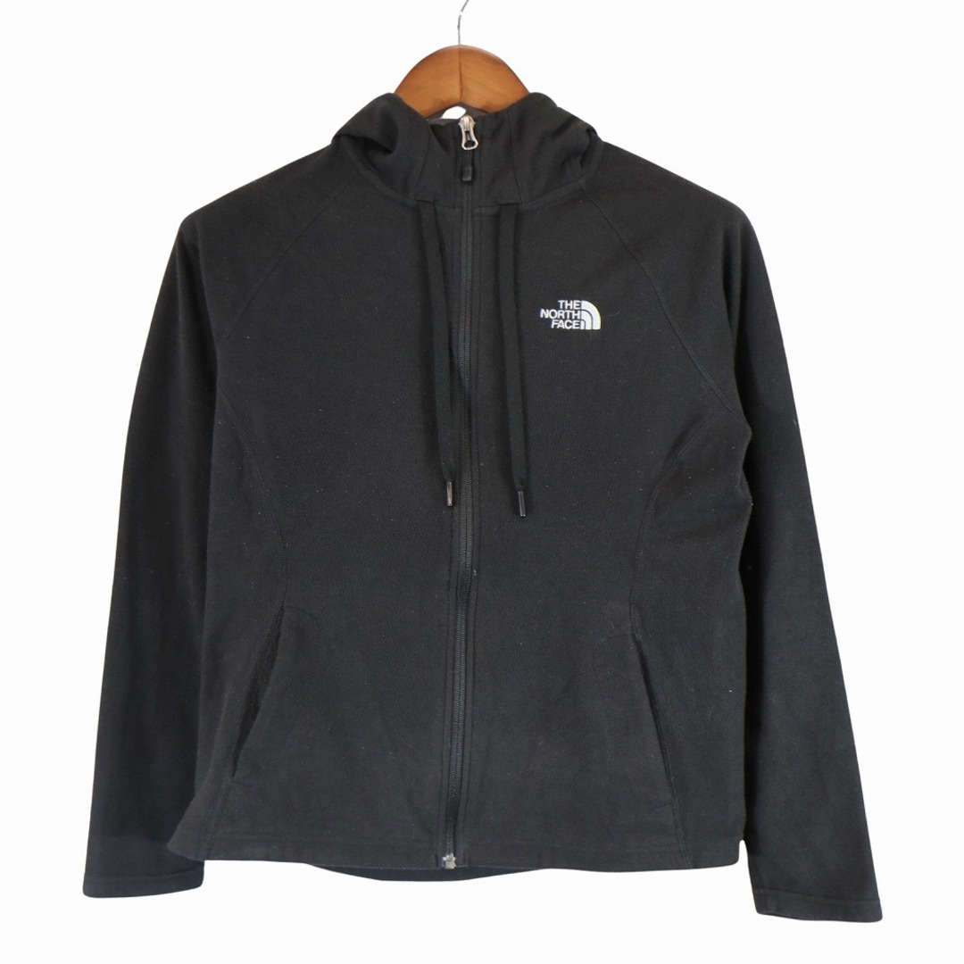 THE NORTH FACE ノースフェイス フーディー付き フリースジャケット アウトドア ジップアップ ブラック (レディース M)   O5565