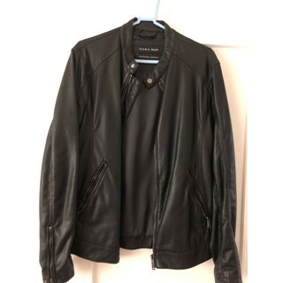 ザラ(ZARA)のZARA MEN ザラ　メンズ　フェイクレザージャケット　M(レザージャケット)