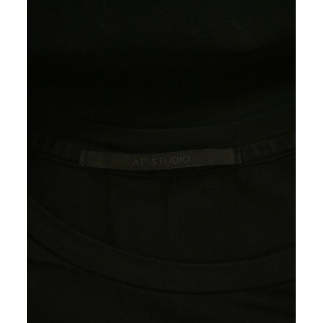AP STUDIO(エーピーストゥディオ)のAP STUDIO エーピーストゥディオ Tシャツ・カットソー -(S位) 黒 【古着】【中古】 レディースのトップス(カットソー(半袖/袖なし))の商品写真