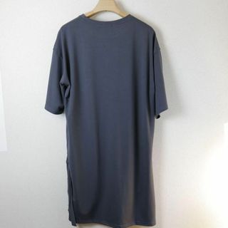 『新品』アシメロングカットソー【チャコールM】(Tシャツ/カットソー(半袖/袖なし))