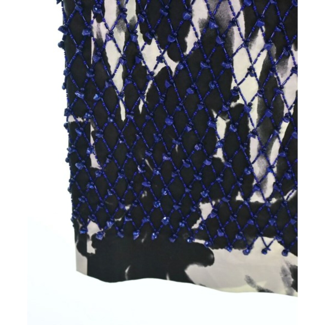 DRIES VAN NOTEN ドリスヴァンノッテン ワンピース S 黒x白x青 4