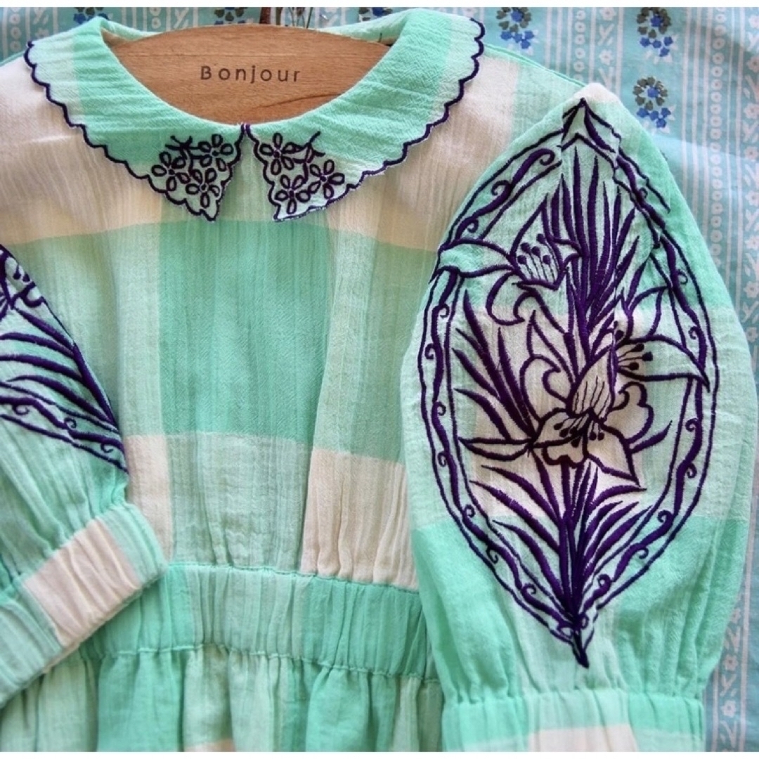 新品✦Bonjour diary Marie Dress 刺繍ワンピース 8Y 新品✦Bonjour diary Marie Dress 刺繍ワンピース 8Y
