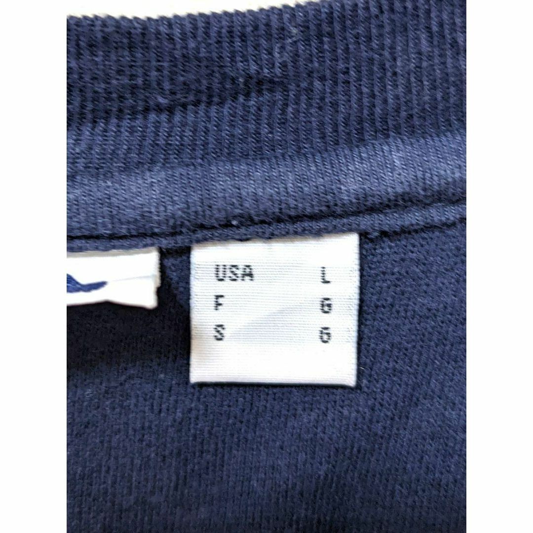 FILA - フィラ FILA ロゴ刺繍 スウェット ネイビー 紺色 L 海外古着の