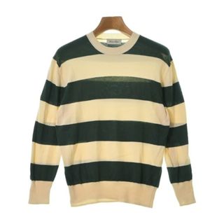 スティーブンアラン(steven alan)のsteven alan ニット・セーター F クリームx緑(ボーダー) 【古着】【中古】(ニット/セーター)