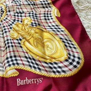 未使用品 バーバリーズ 90s 大判 スカーフ ノバチェック ホースロゴ