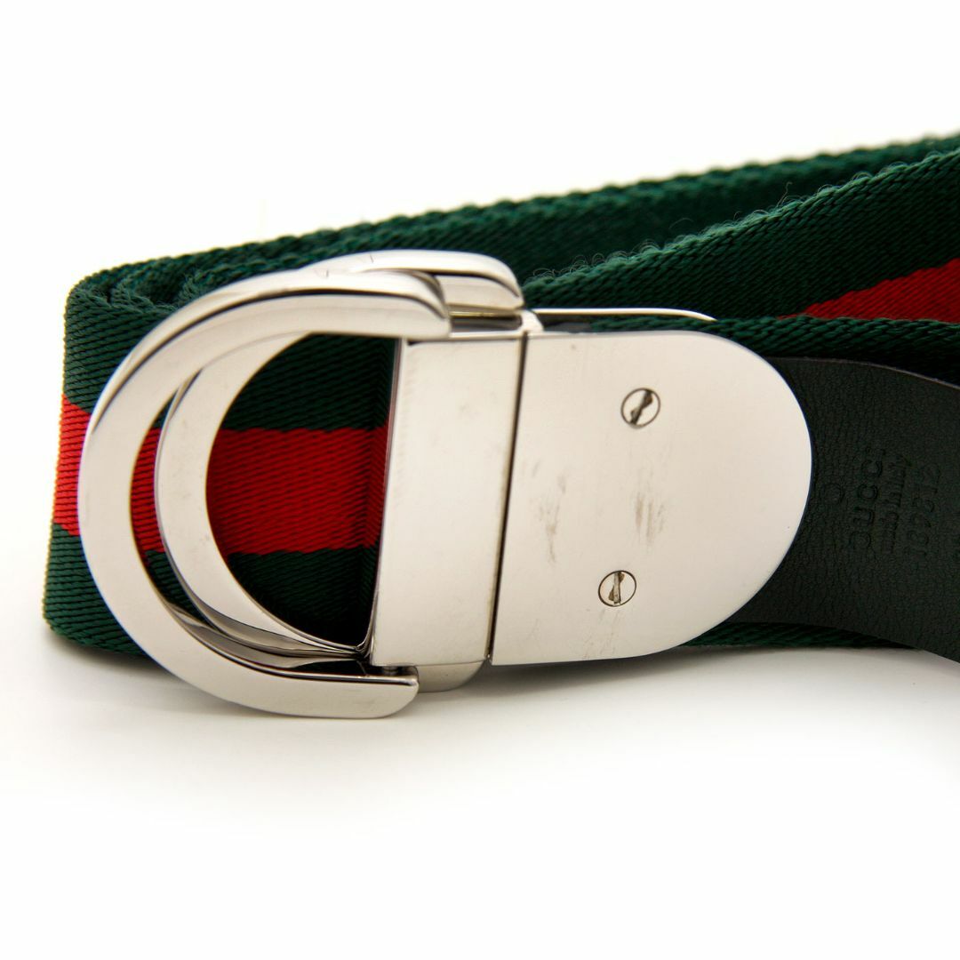 Gucci - 美品 グッチ GUCCI ベルト シェリーライン 189812 グリーン
