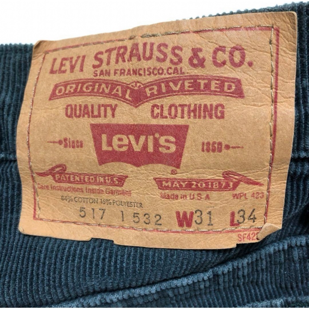 70s Levi’s 517 コーデュロイパンツ カーキ W31