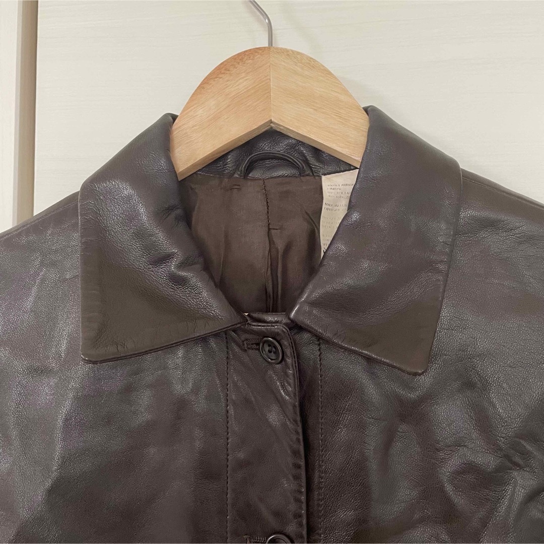 イタリア製Barneys New York レザージャケット ラムスキン100%
