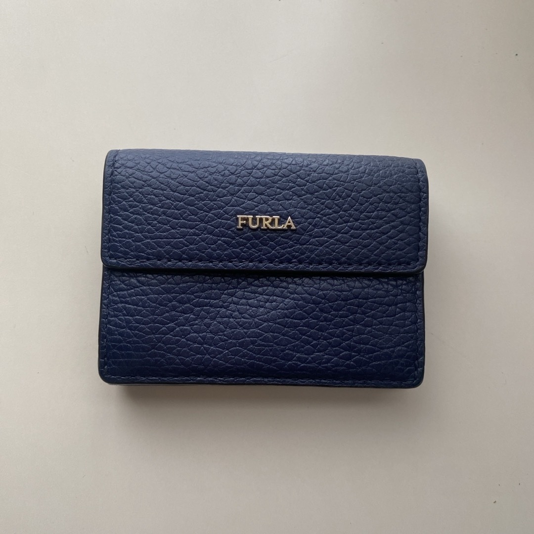 【新品】 FURLA BABYLON 三つ折り財布 ネイビー