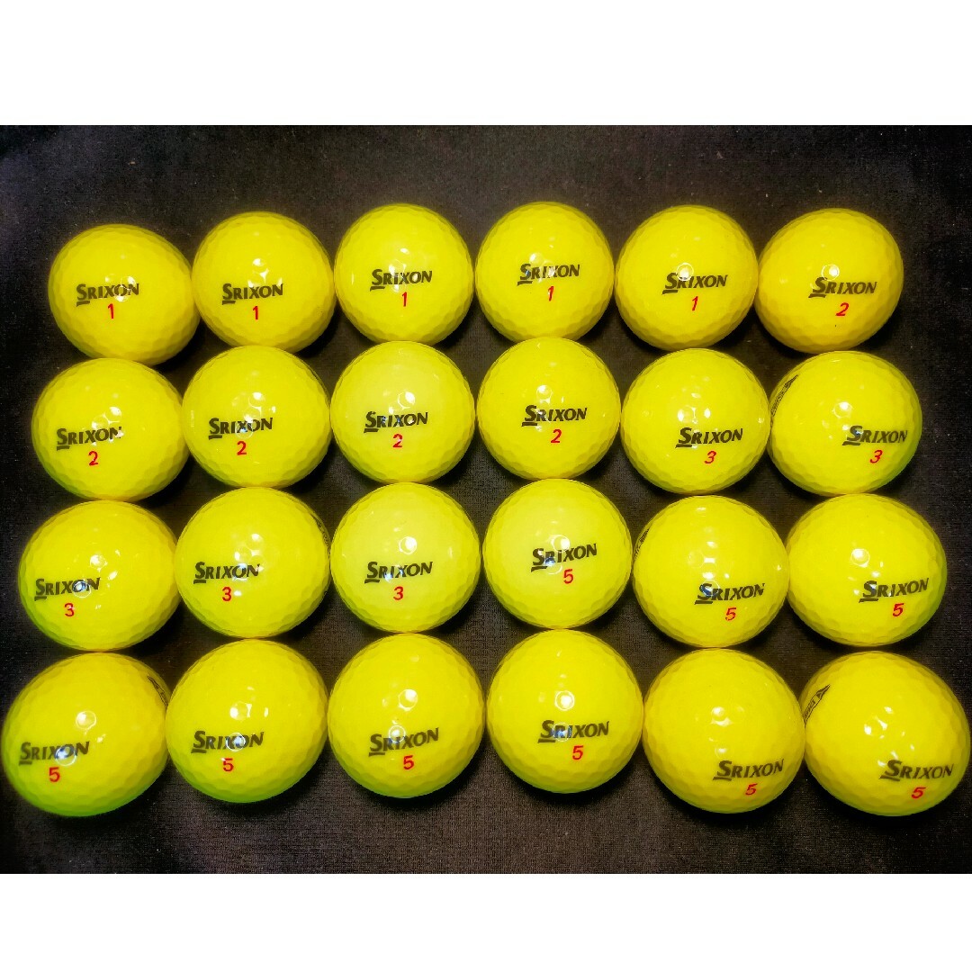 Srixon(スリクソン)の【美品】'22スリクソンディスタンス24球 イエロー ロストボール ゴルフボール スポーツ/アウトドアのゴルフ(その他)の商品写真