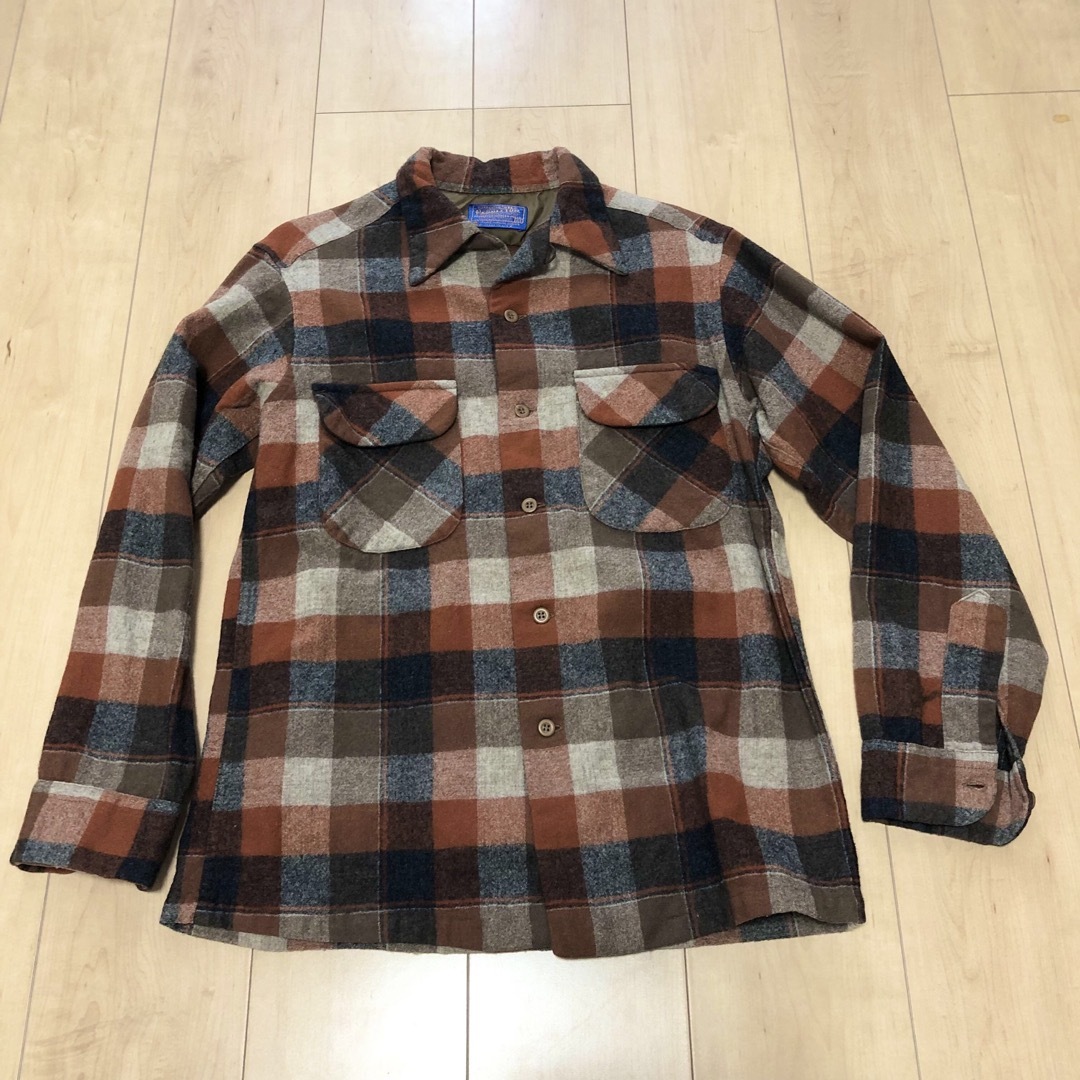 ‘70s PENDLETON チェックウールシャツ　フランネル　M