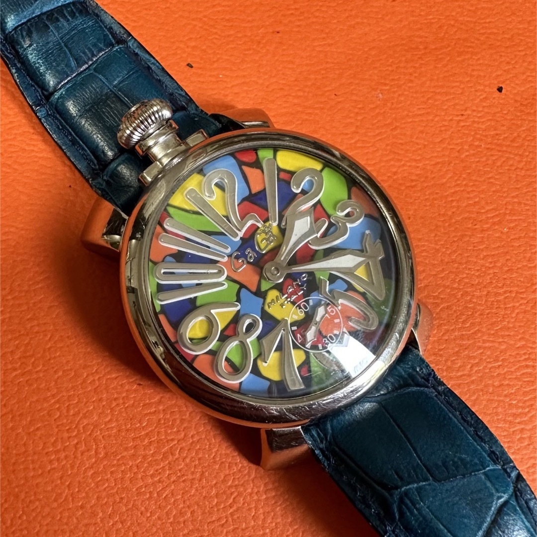 ガガミラノ マヌアーレ 48ｍｍ 手巻き カーボンベゼル ベルト新品 腕時計