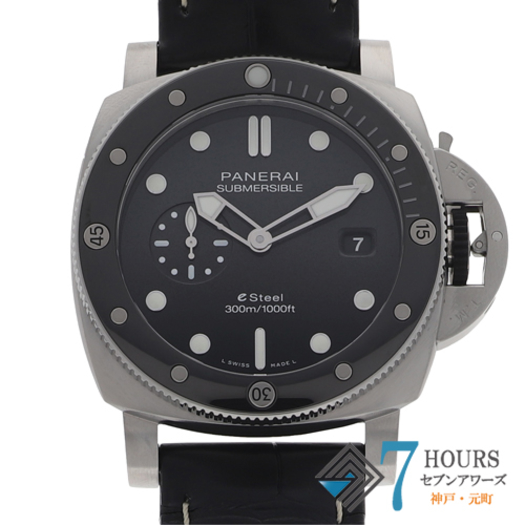 【116369】PANERAI パネライ  PAM01288  サブマーシブル クアランタクアトロ ブティック限定 ブラックダイヤル SS/CE/レザー（クロコ） 自動巻き ギャランティーカード 純正ボックス 腕時計 時計 WATCH メンズ 男性 男 紳士