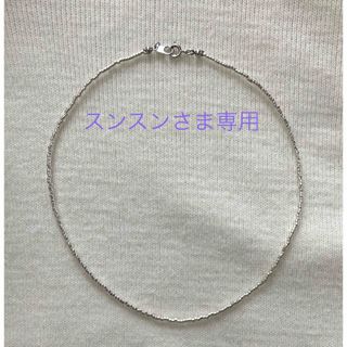 ビーズネックレス ハンドメイド 韓国 シルバー(ネックレス)