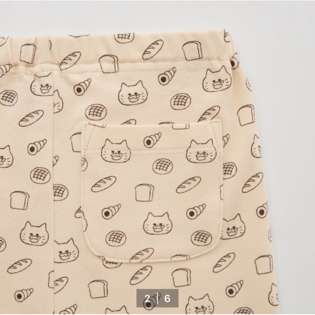 UNIQLO(ユニクロ)の新品　ユニクロ baby レギンス 7分丈　100　ノラネコぐんだん　2枚セット キッズ/ベビー/マタニティのキッズ服女の子用(90cm~)(パンツ/スパッツ)の商品写真