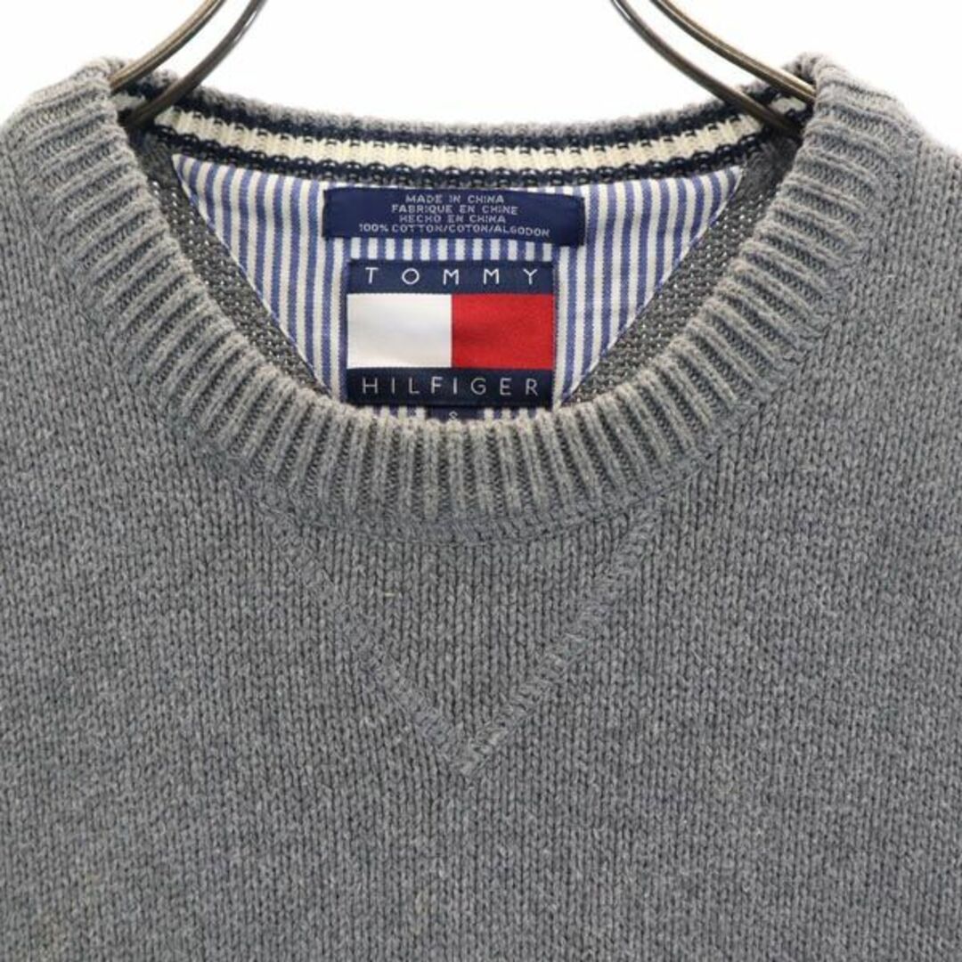 TOMMY HILFIGER - トミーヒルフィガー コットン ニット S グレー TOMMY