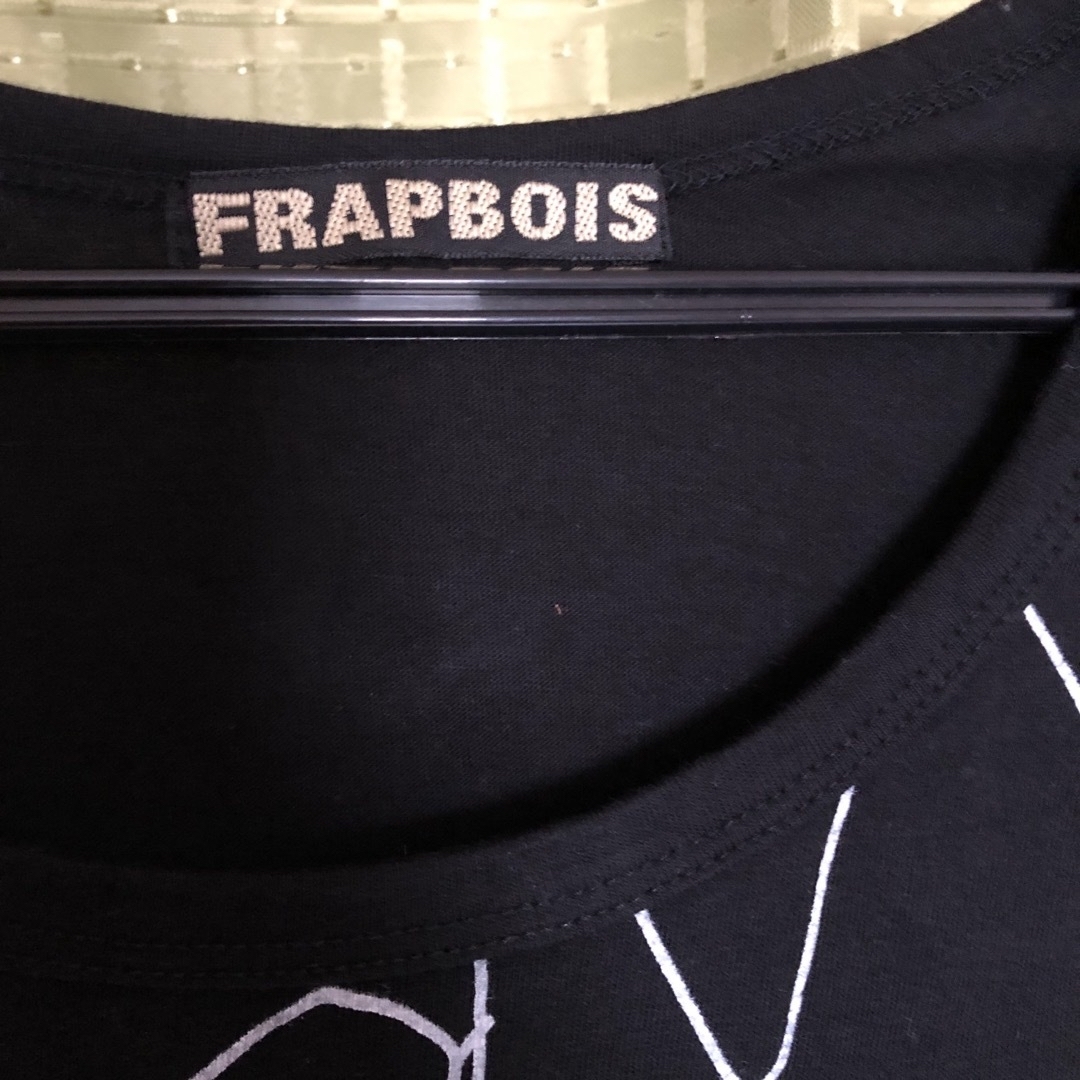 FRAPBOIS フラボア クロスT ユニセックス 半袖Tシャツ ブラック 黒