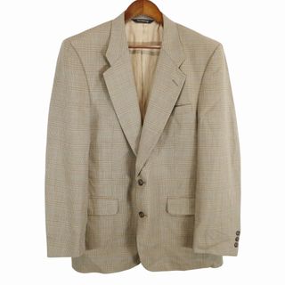 バーバリー(BURBERRY)のSALE///// 90年代 USA製 Burberrys バーバリーズ テーラードジャケット センターベント チェック柄 ベージュ (メンズ L相当) O5660(テーラードジャケット)