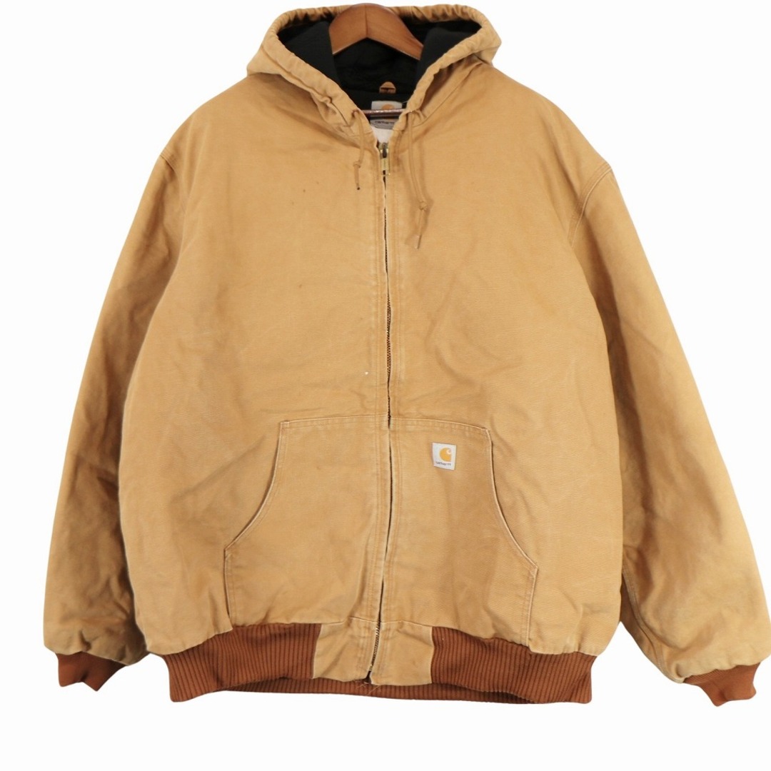 Carhartt カーハート アクティブジャケット ワークジャケット 大きいサイズ ワーク ダック地 ベージュ (メンズ XXL位) 中古 古着  O5665 | フリマアプリ ラクマ