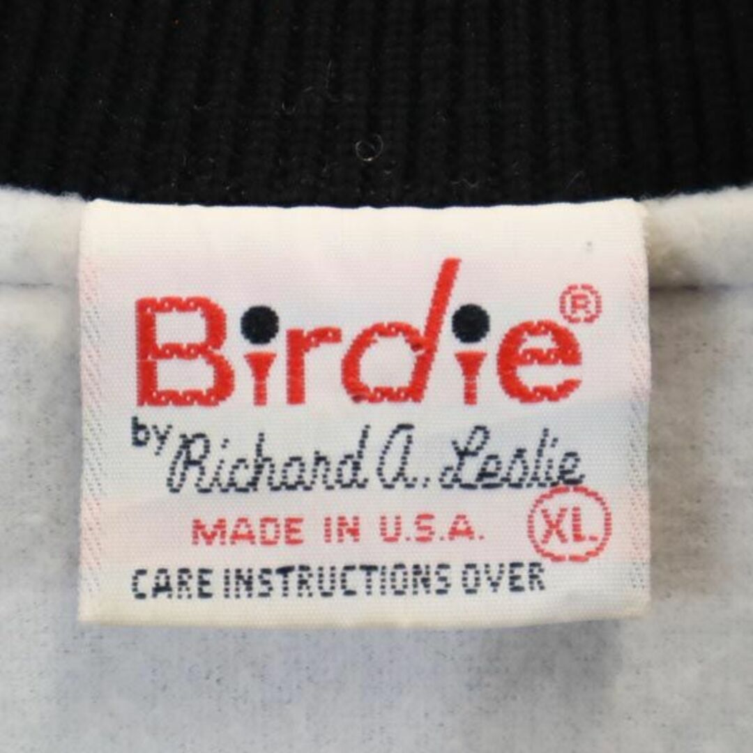 Birdie 90s オールド USA製 ベースボール バックプリント ジャケット XL ブラック バーシティ アワード メンズ 【中古】  【231009】