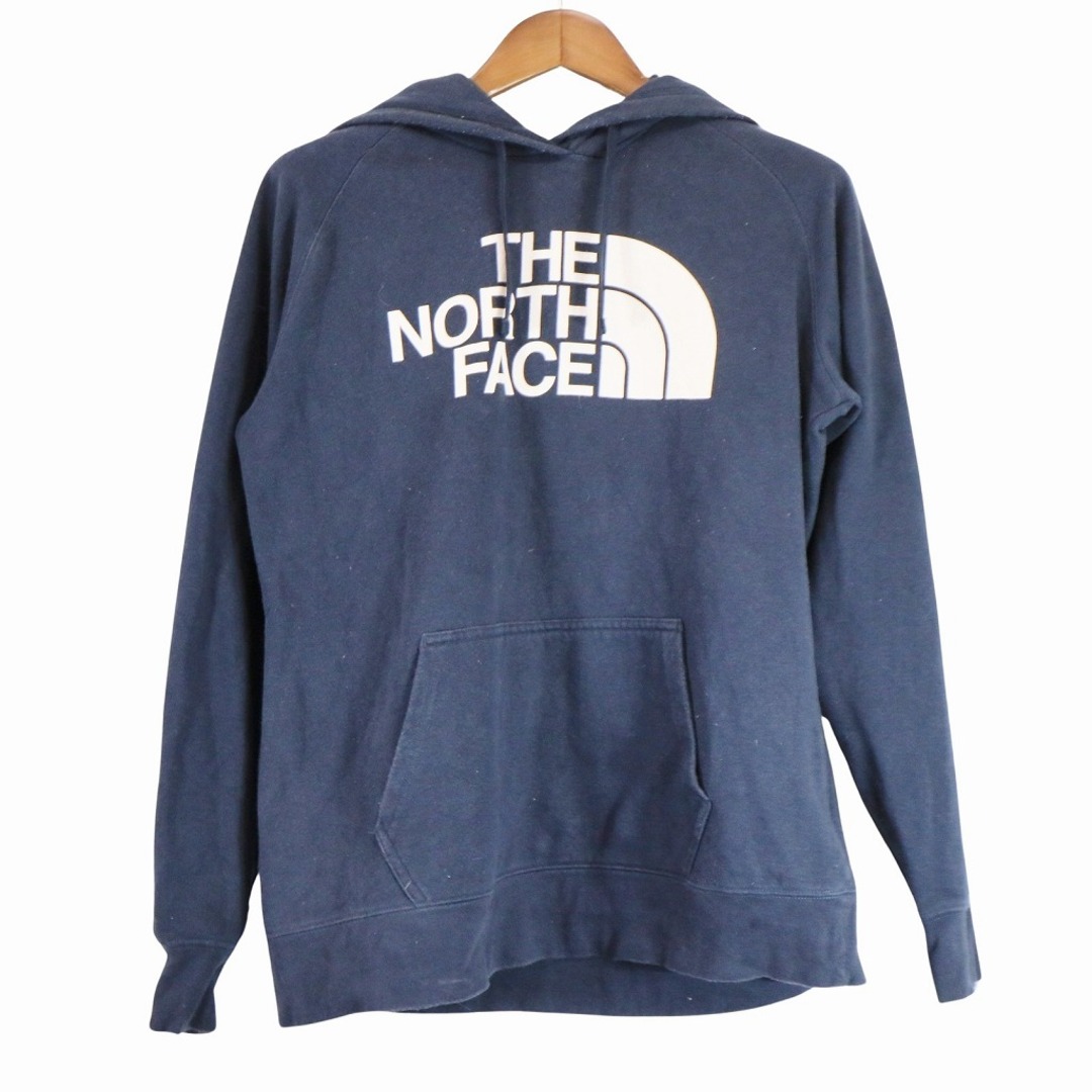 THE NORTH FACE ノースフェイス ロゴプリント パーカー フーディー アウトドア ネイビー (レディース L)   O5675