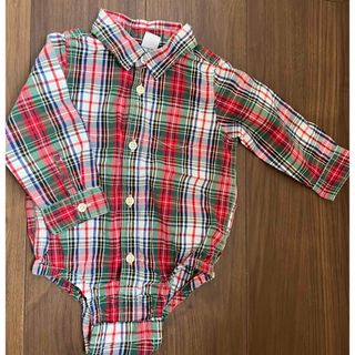 ベビーギャップ(babyGAP)のロンパース　チェックシャツ　18-24month 90センチ(Tシャツ/カットソー)