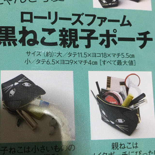 LOWRYS FARM(ローリーズファーム)の猫ポーチ雑誌付録！ レディースのファッション小物(ポーチ)の商品写真