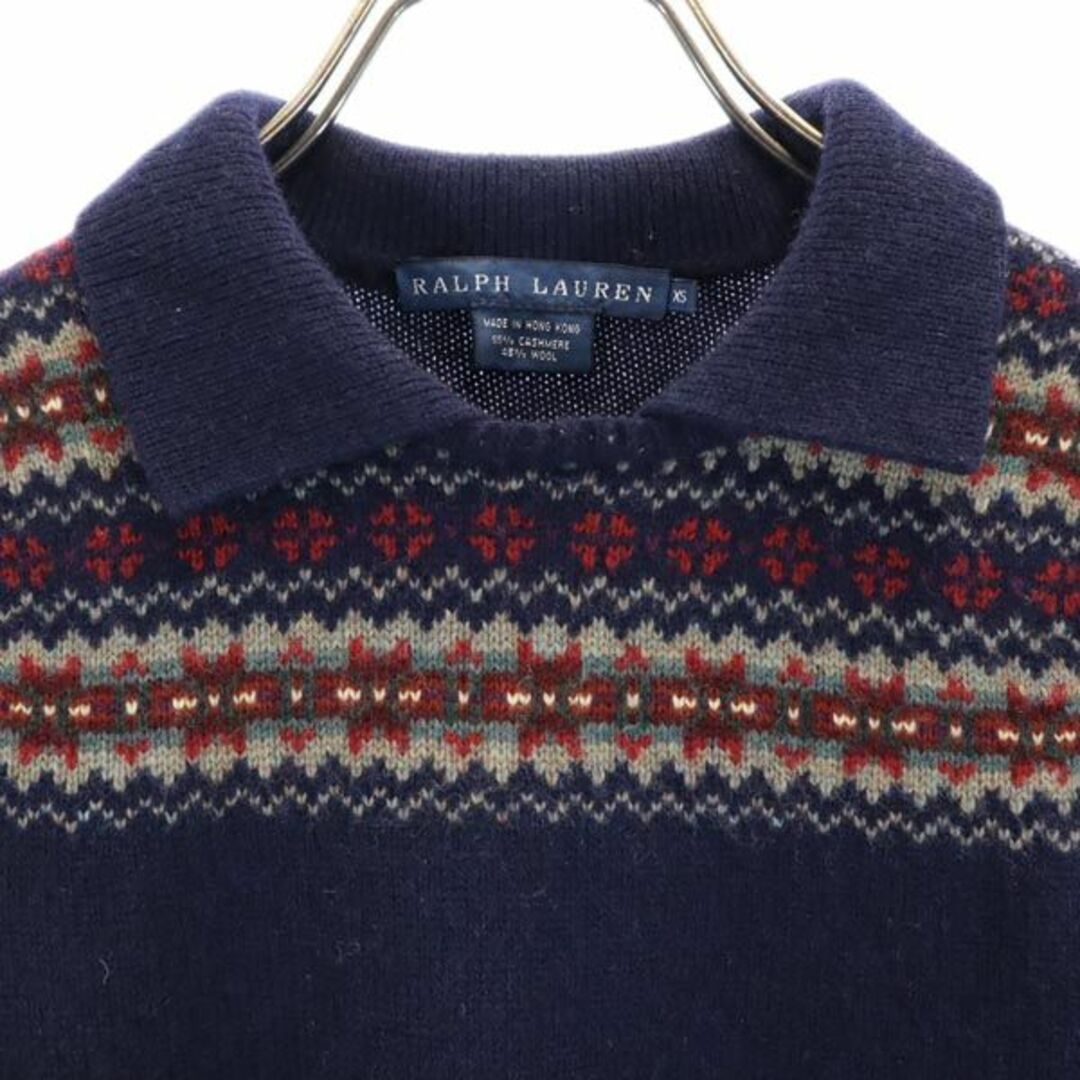 Ralph Lauren - ラルフローレン カシミヤブレンド ニット XS ネイビー