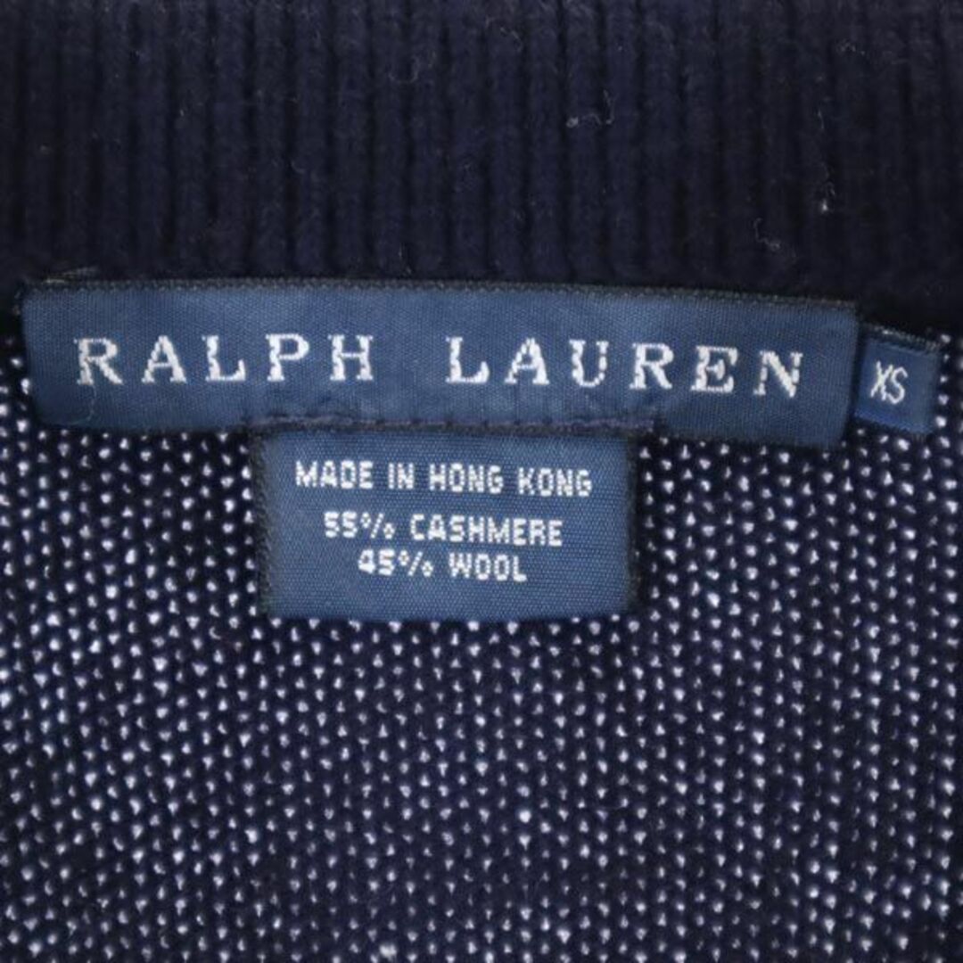 Ralph Lauren - ラルフローレン カシミヤブレンド ニット XS ネイビー