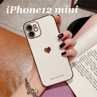iPhone12 mini ゴールドハート(iPhoneケース)