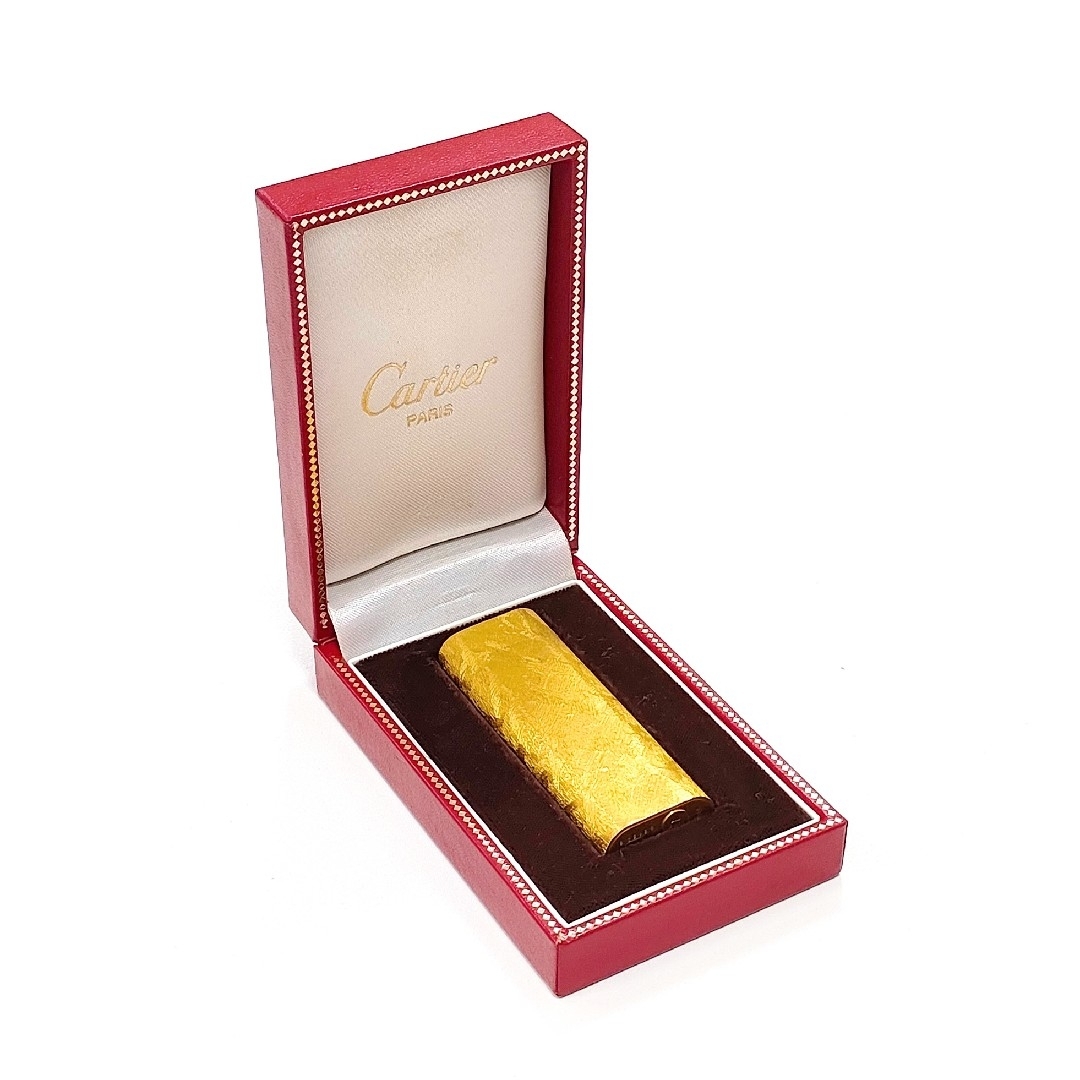 Cartier　カルティエ　ガスライター　ケース付き　ゴールド