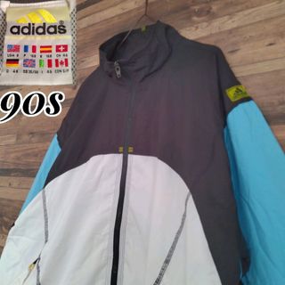 アディダス(adidas)のadidas　90s パフォーマンスロゴ　マルチカラー ナイロンジャケット(ナイロンジャケット)